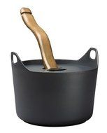 Iittala Sarpaneva 3-Quart Cast Iron Casserole with Wooden Handle N3