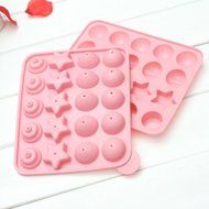 Silicone Cake Candy Chocolate Lollipop Mold With 20 Sticks N5