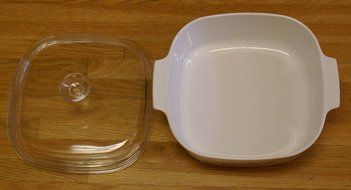 Vintage Large Corning Ware Cornflower Blue Glass 4 Quart Casserole Baking Dish Dutch Oven w/ Lid N3