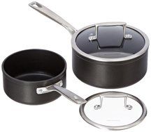 KitchenAid KCH260LCKM Professional Hard Anodized Nonstick 6.0-Quart Low Casserole with Lid Cookware - Black N16