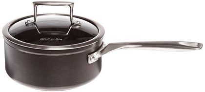 KitchenAid KCH260LCKM Professional Hard Anodized Nonstick 6.0-Quart Low Casserole with Lid Cookware - Black N18