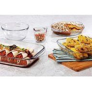 Dishwasher, Freezer, Oven And Microwave Safe, Scratch Resistant, 5-Piece Basic Bakeware Set, Clear