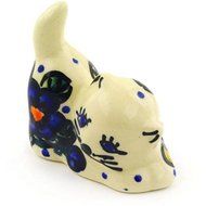 Ceramika Bona H1739G Polish Pottery Ceramic Cat Figurine Hand Painted, 2-Inch