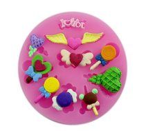SHINA Wing Heart Pop Cake Fondant Soap Sugar Craft Cake Decorating Silicone Mold