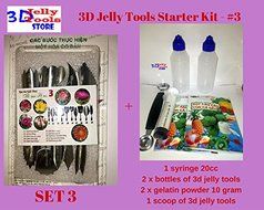 3D Jelly Tools Starter Kit - Type 3 - 3D Gelatin Art Tools - 10 pcs/set