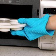 Beauty Clubs 1PC Microwave Baking Tool Heat Resistant Silicone Glove (Rose Red) N16