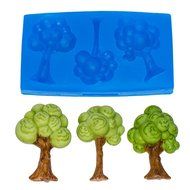 First Impression Molds B248 Cartoon Tree Set Silicone Cake Decorating Mold, Small, Blue