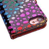 Iphone 7 Plus Wallet Shell Case,Yaheeda[Credit Card Slot] Colorful Shiny Sparkle Polka Dolt Pattern Gold Gilding... N4