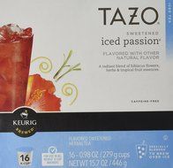 Keurig Tazo Sweetened Iced Passion Tea K-cup 16 Ct N2