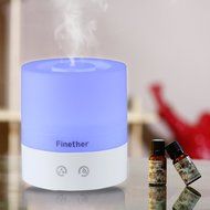 Finether Touch Control USB Portable Ultrasonic Aroma Diffuser with Changing Colored LED Light 98-6A for Home,... N5