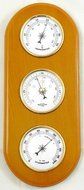 Oak Finished Weather Station Combines thermometer, barometer, hygrometer