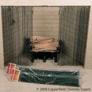 MASEWAMETALNETCO.LTD 48" x 28" Woodfield Hanging Fireplace Spark Screen, Rod Not Included 61086