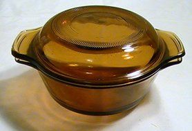 Vintage Anchor Hocking Amber Individual Casserole Dish w/Lid - Set of 2