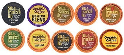 30 Count - San Francisco Bay &amp; Organic Coffee Company Onecup K-cup Variety Pack Sampler (10 Flavors, 3 OneCups... N2