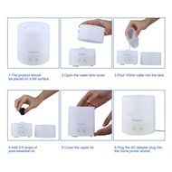 Finether Touch Control USB Portable Ultrasonic Aroma Diffuser with Changing Colored LED Light 98-6A for Home,... N9