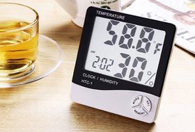 Digital LCD Thermometer Hygrometer Temperature Humidity Meter Alarm Clock Indoor N3