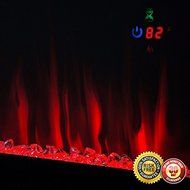 New Contemporary Electric Fireplace Black 50" Wall Mount Heater Multicolor flame N4