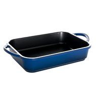 Nordic Ware Pro Cast Traditions Enameled Rectangle Baking Pan, 9.25-Inch by 13-Inch, Midnight Blue N3