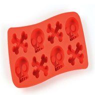 Beyondtek Halloween Skull Ice Mold ice sculpture molds Silicone mold (black)