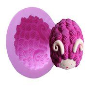 Click Down Sheep Shape Silicone Mould Clay Icing Baking Mold Cake Sugarcraft Chocolate Fondant Pink