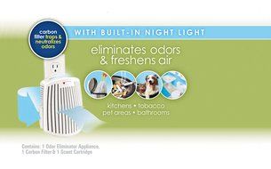 Hamilton Beach TrueAir Plug Mount Odor Eliminator Air Cleaner Purifier with built in night light and one green...