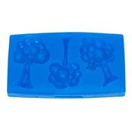 First Impression Molds B248 Cartoon Tree Set Silicone Cake Decorating Mold, Small, Blue N3