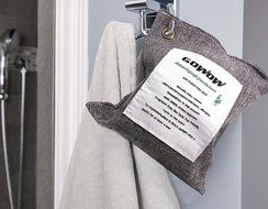 GOWOW Naturally Activated Bamboo Air Purifying Bag, Charcoal Bag (1Large, DarkGrey) N14