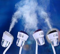 Car Humidifier,2 USB Ports Aroma Humidifier, Power Protection Car Air Purifier ,Car Charger. N3