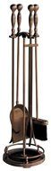Uniflame, F-1372, 5pc Satin Copper Fireset with Ball Handles
