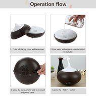 oobest Wood Grain Aroma Essential Oil Diffuser Humidifier-300ML Diffuser Cool Mist Humidifier Air Purifier Use... N3