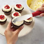 Red Icing Spatula, Stainless Steel Blade N2