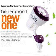 Car Humidifier,2 USB Ports Aroma Humidifier, Power Protection Car Air Purifier ,Car Charger. N4