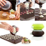 Baking Decorating Silicone Macaron Pen Pastry Cream Set Cake Muffin 3 Nozzle Kit