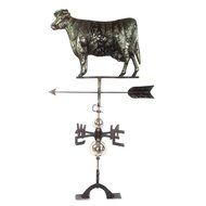 The Urban Port C215-123114 Antique Antiqued Black Cow Weathervane by Urban Port