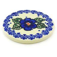 Ceramika Bona H2934G Polish Pottery Ceramic Coaster Hand Painted, 3-Inch