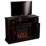 Marianna Media Fireplace - Ebony w/ Reversible Dark Antique N3
