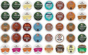 40 Count K Cup 2.0 Variety Sampler Pack - 40 Flavored K Cups for 2.0 and 1.0 Brewers - ALL TOP KEURIG GREEN MOUNTAIN...