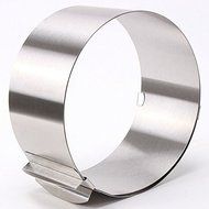 6 to12Inch Stainless Steel Adjustable Mousse Cake Ring Baking Mold N3