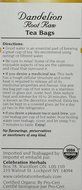 Dandelion Root Raw Tea Organic 24 BAG
