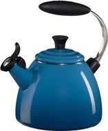 Le Creuset Enamel-on-Steel Halo 1-1/2-Quart Teakettle, Cherry N3
