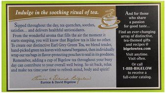 Bigelow Earl Grey Green Tea Bags - 20 ct N6