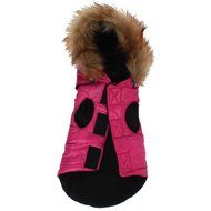 Puff Coat W/Hood Medium 15-16.5 -Pirate Black/Red N3