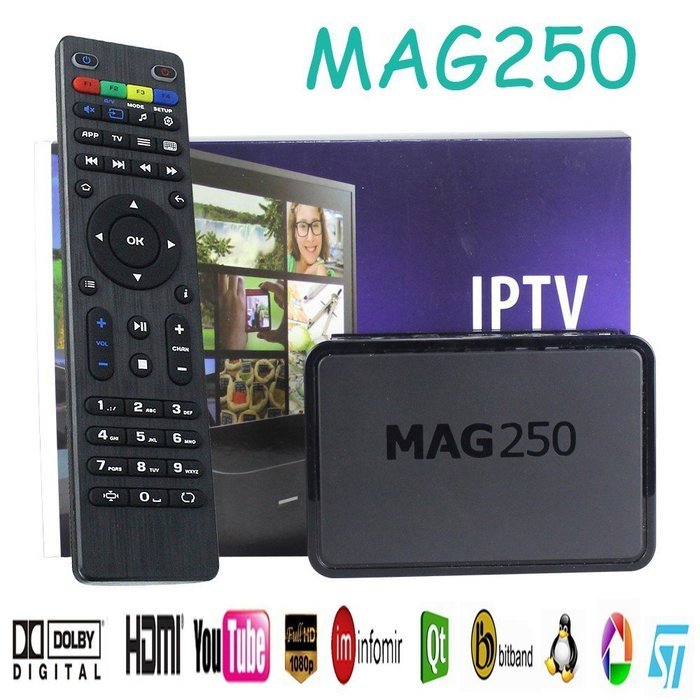 SaferCCTV MAG 250 IPTV Set Top Box With Remote Control Multimedia Player Internet TV IP HDTV 1080p Support USB...