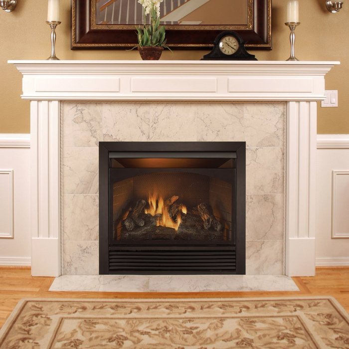 Duluth Forge Dual Fuel Vent Free Fireplace Insert - 32,000 BTU, Remote ...