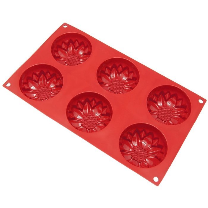 BlueTop(TM) 6-Cavity Pink Silicone Cake Bread Mold Chocolate Cookie Baking Pan Ice cube Tray DIY Mold (snowflake)