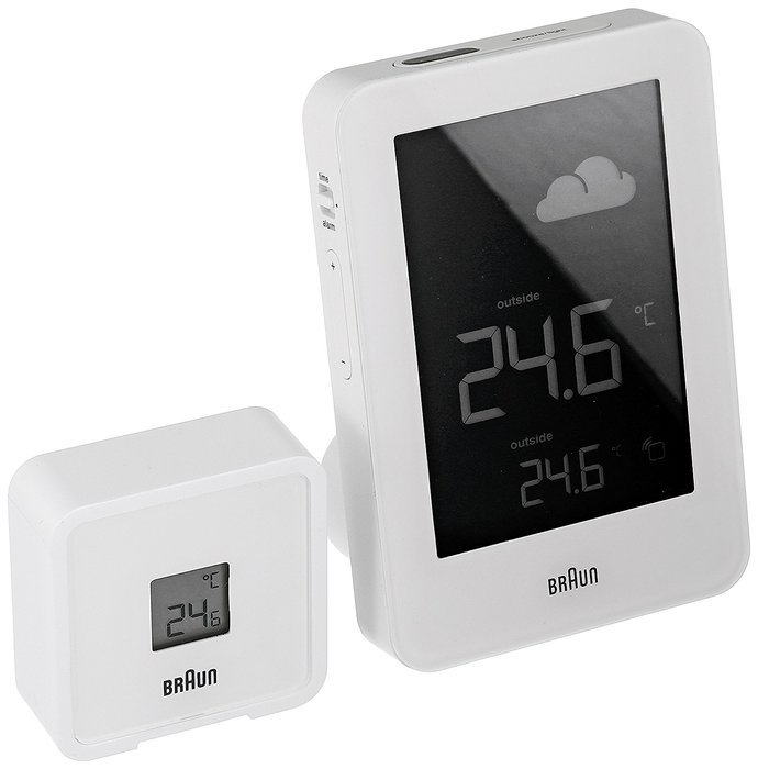Braun BNC013BK-RC Temperature/Humidity Quartz Alarm Clock N6