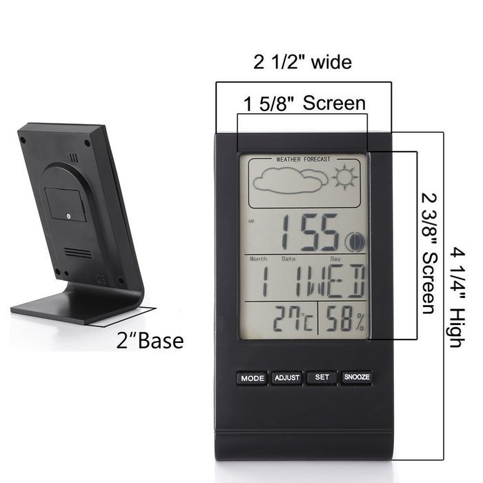 Leeko Digital Indoor Thermometer and Hygrometer - Large LCD Display Screen Temperature Monitor Humidity Meter... N4