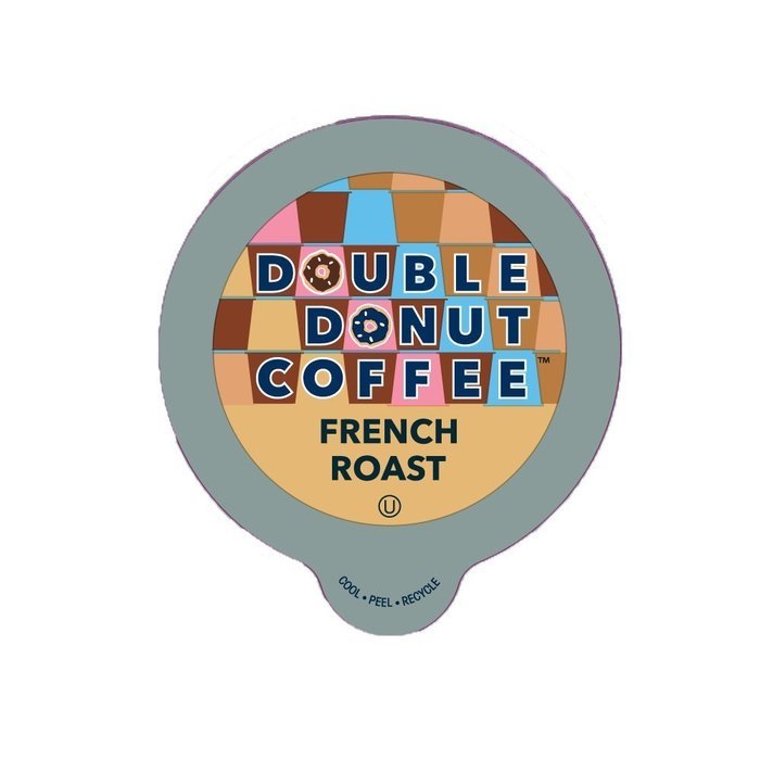 Double Donut French Roast Coffee, in Recyclable Single Serve Cups for Keurig K-Cup Brewers, 24 Count
