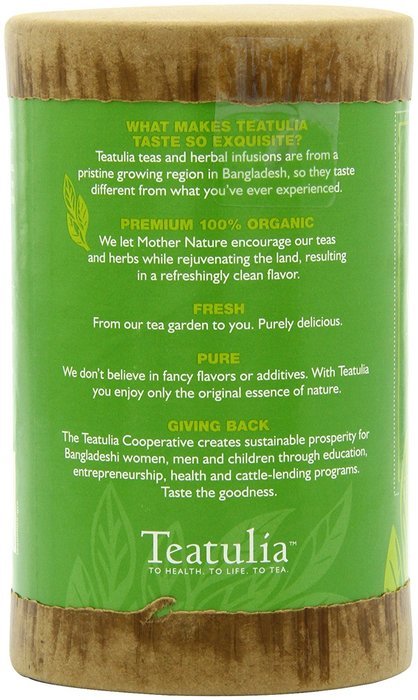Teatulia Organic Green Tea, 16 Ct, Eco-Canister N6