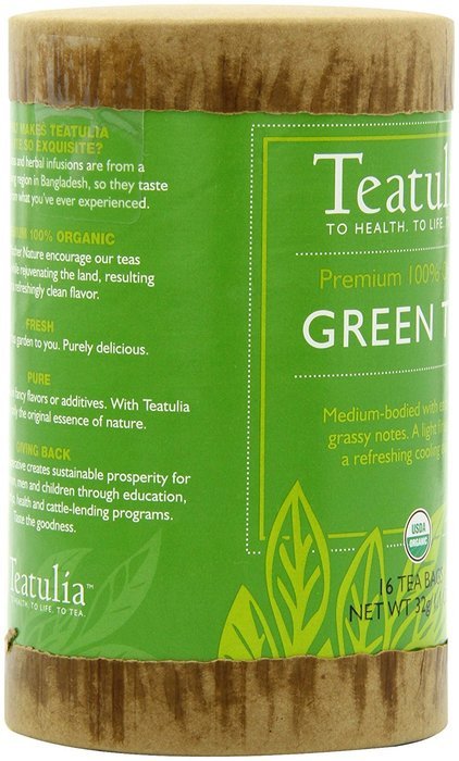 Teatulia Organic Green Tea, 16 Ct, Eco-Canister N7